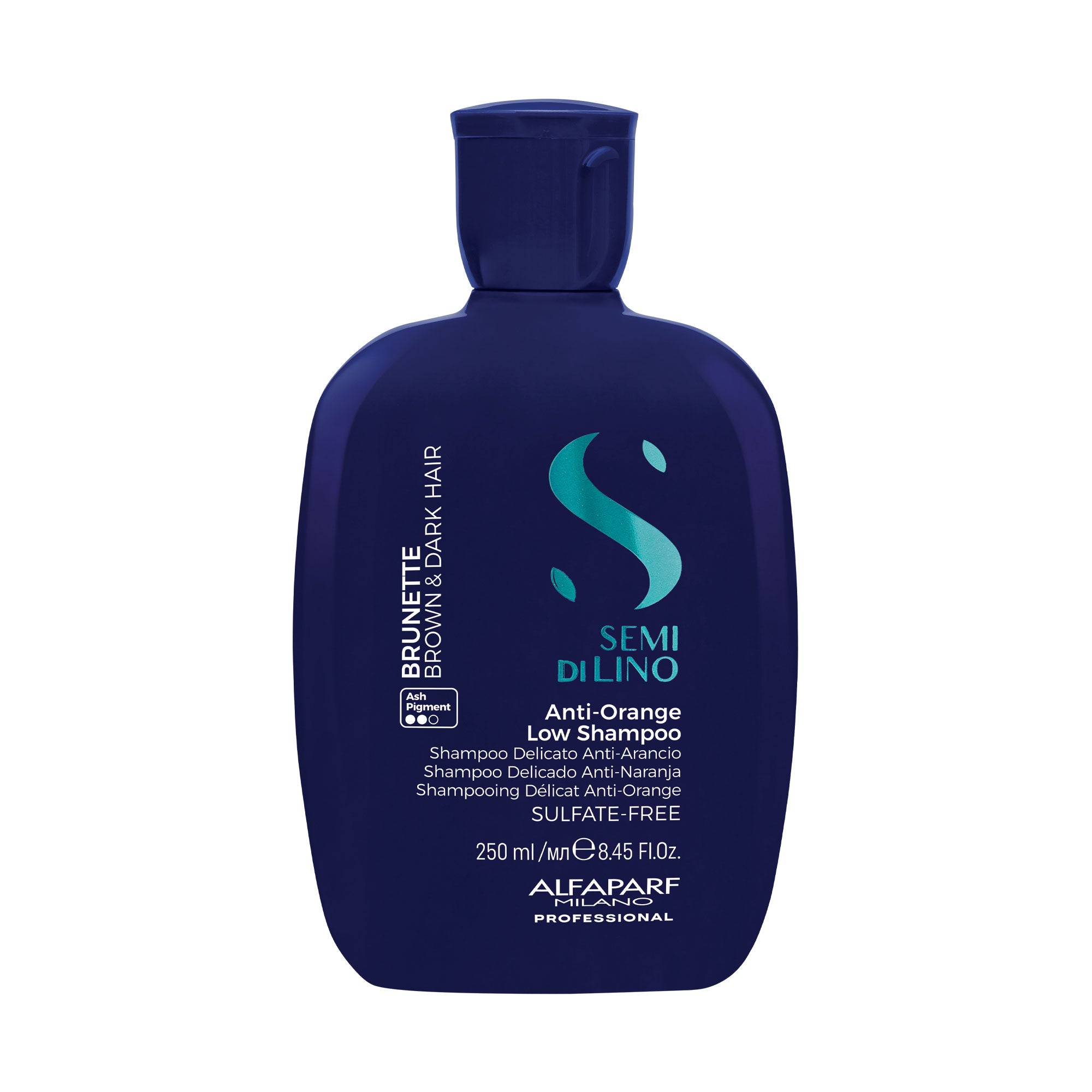 Semi di Lino Brunette Anti-Orange Blue Low Shampoo - Alfaparf