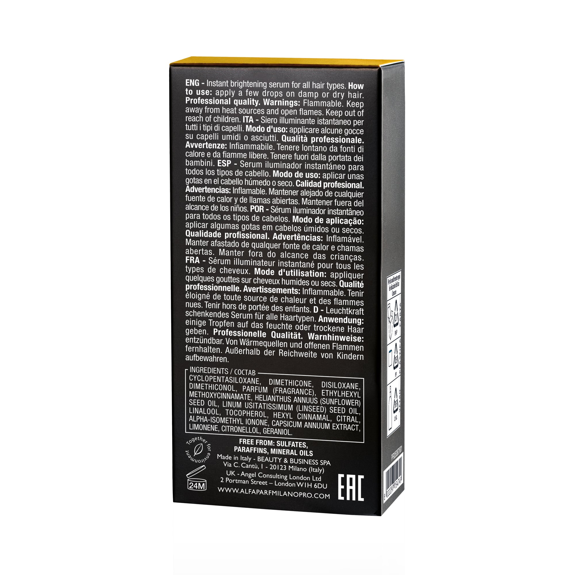 Alfaparf Milano Semi di Lino Cristalli Liquidi Hair Oil Serum