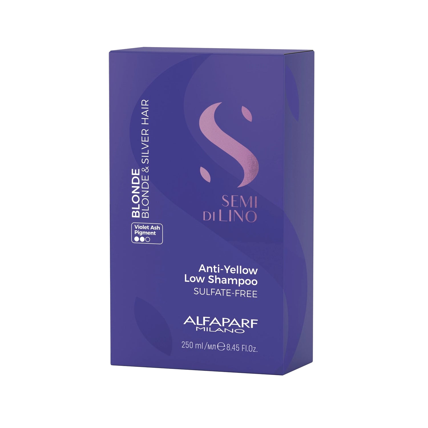 Alfaparf Semi Di Lino Anti-Yellow Purple Sulfate Free Shampoo for Blonde Hair