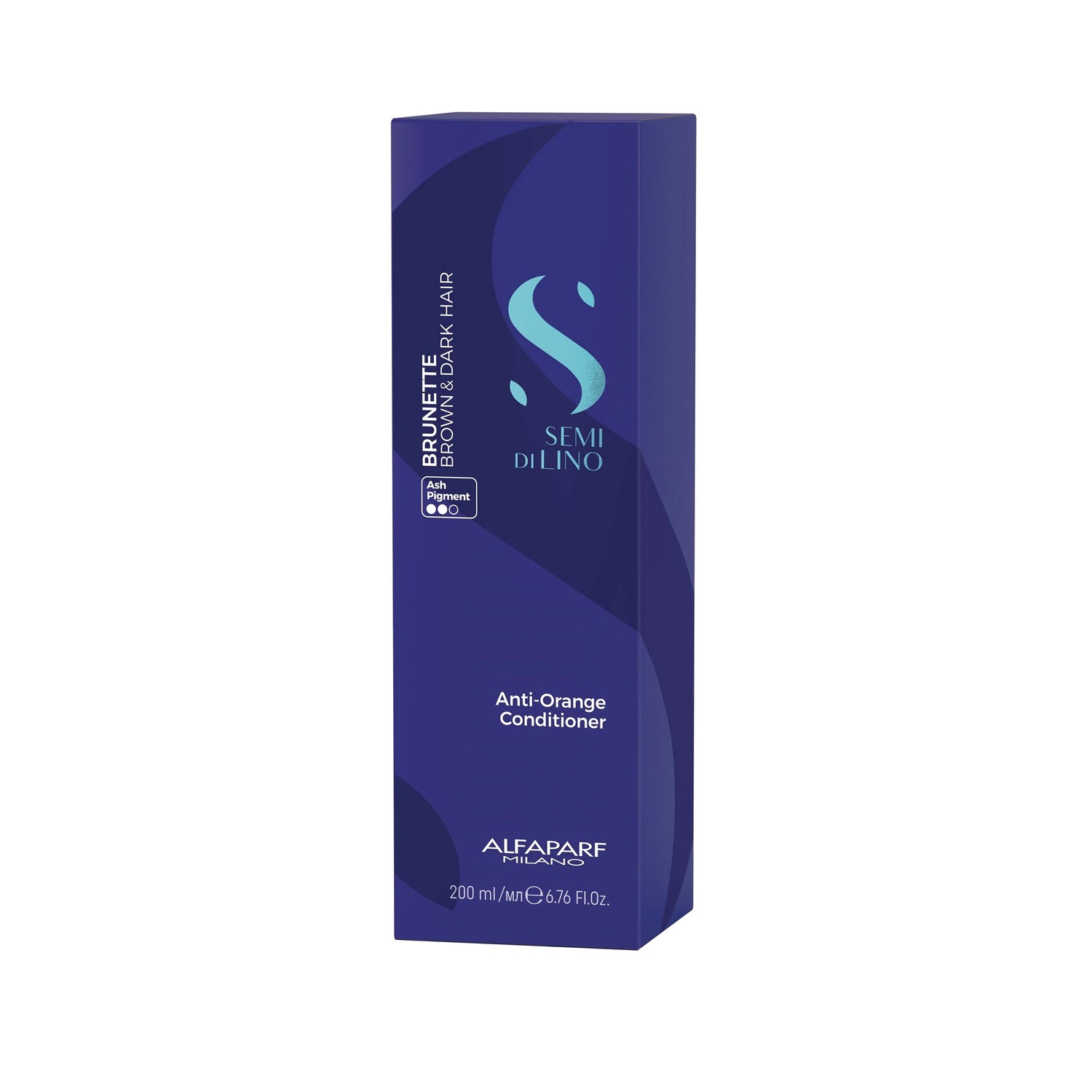 Alfaparf Milano Professional Semi di Lino Brunette Anti-Orange Blue Conditioner for Brown, Chestnut and Dark Hair